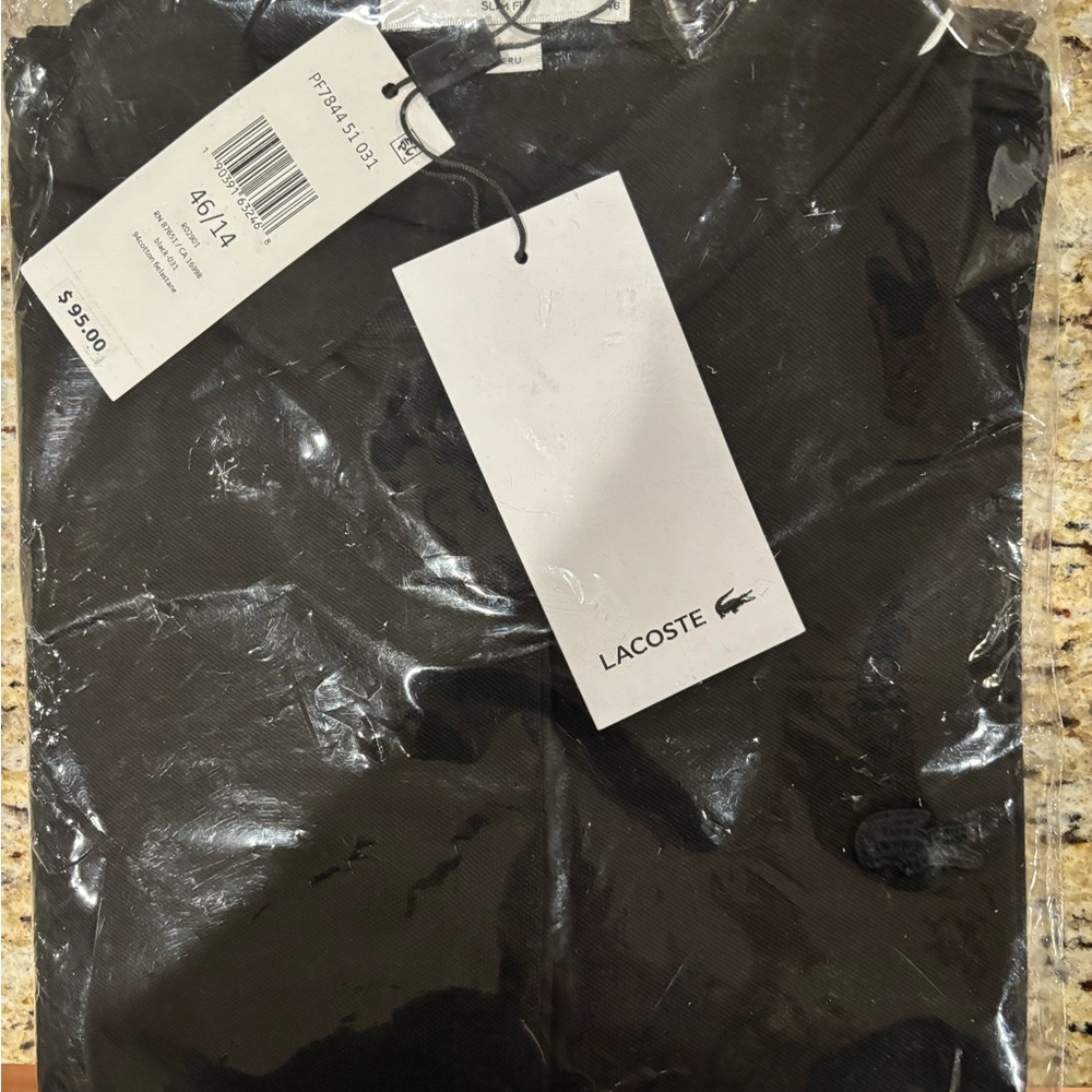 Lacoste Sleek Black Polo women’s slim ntw French 46